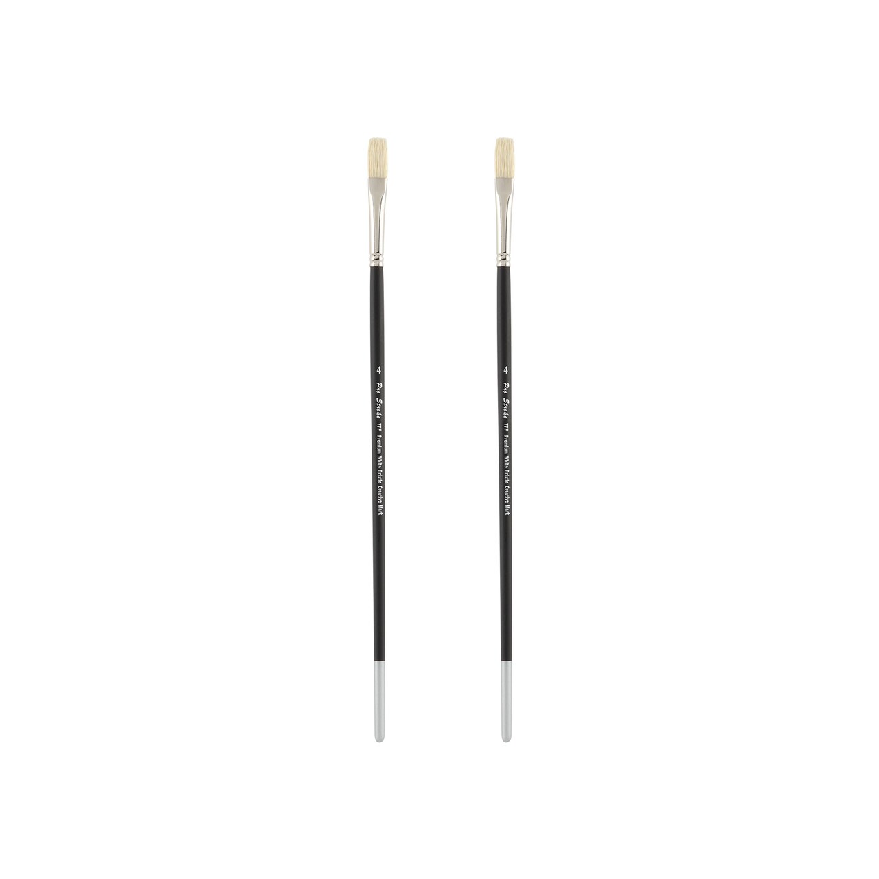 Creative Mark Pro Stroke Premium White Chungking Hog Bristle Artist Paint Brush - Flat - Natural Bristle Brush w/ Great Control Suitable for Oils, Watercolors, Acrylics, Alkyds, Caseins